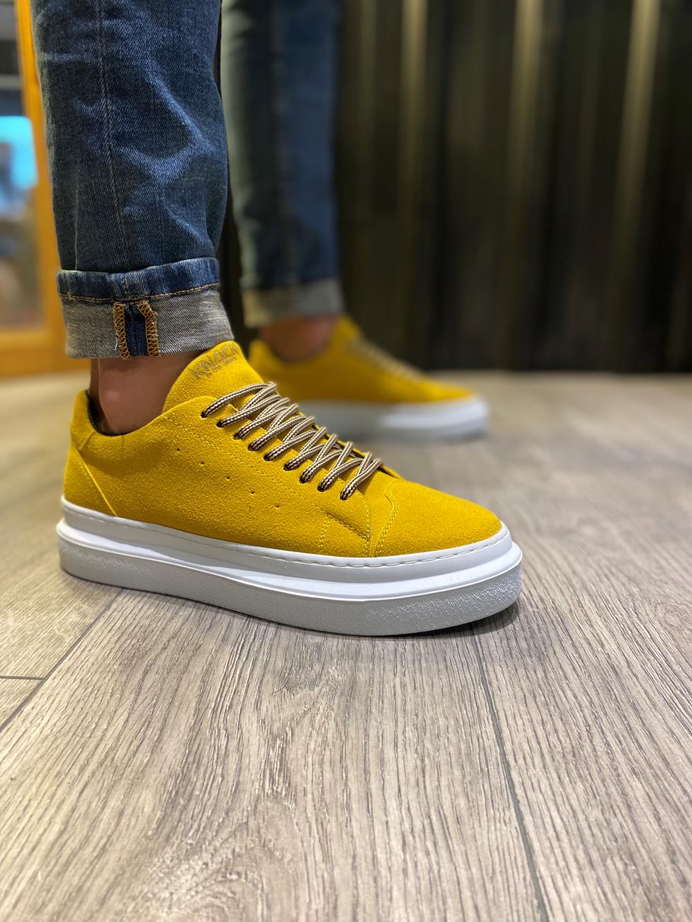 STM Men's Casual Sneakers Shoes 421 Yellow - STREETMODE ™