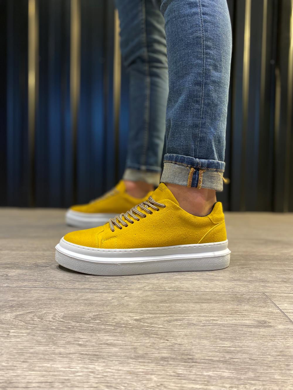 STM Men's Casual Sneakers Shoes 421 Yellow - STREETMODE ™