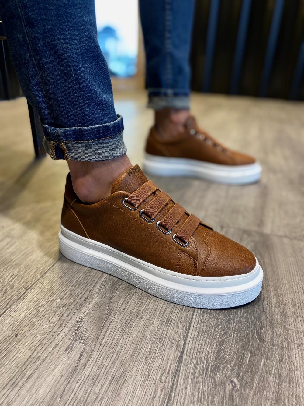 Men's Casual sneakers Shoes 521 Brown - STREETMODE ™
