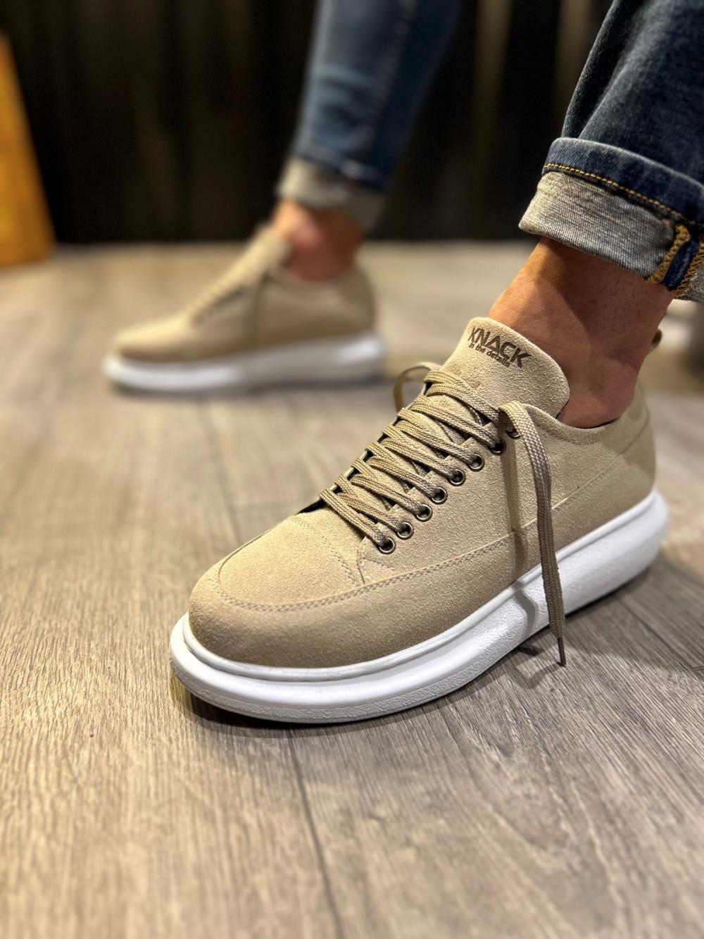 Men's Casual Sneakers Shoes 814 Mink Suede - STREETMODE ™