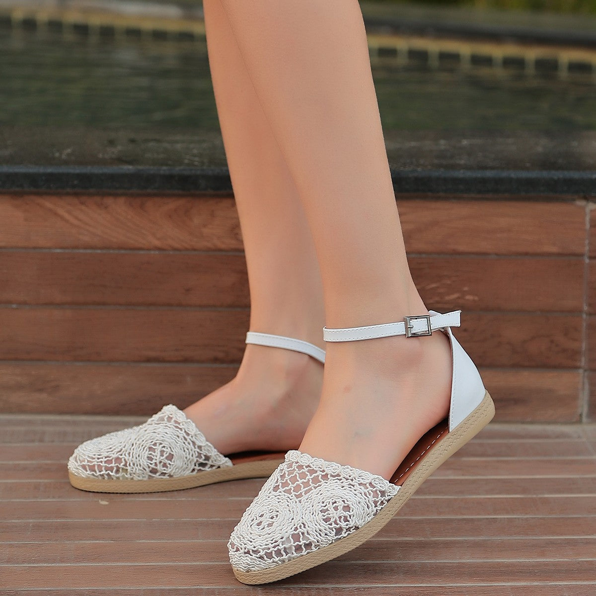 Kstar White Braided Sandals - STREETMODE ™