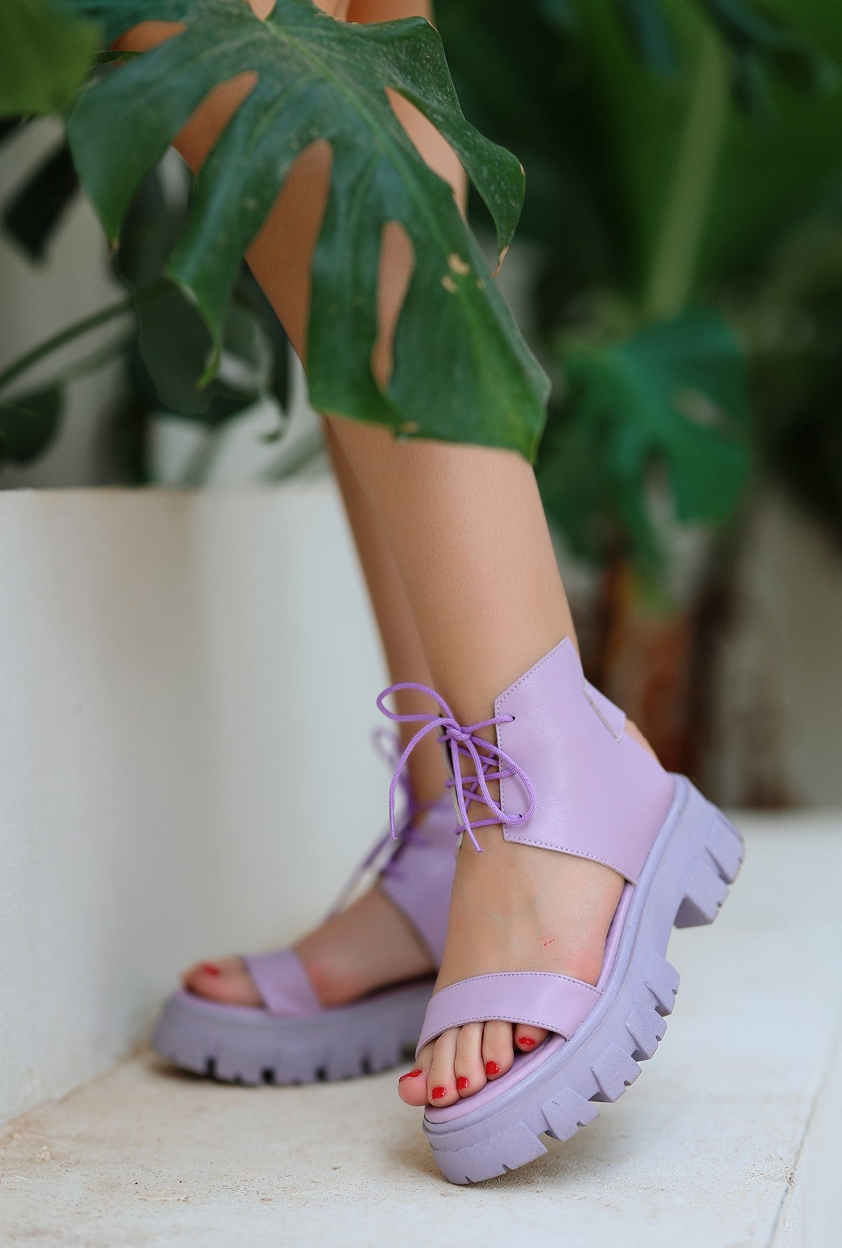 Women's Lary Lilac Skin Sandals - STREETMODE ™