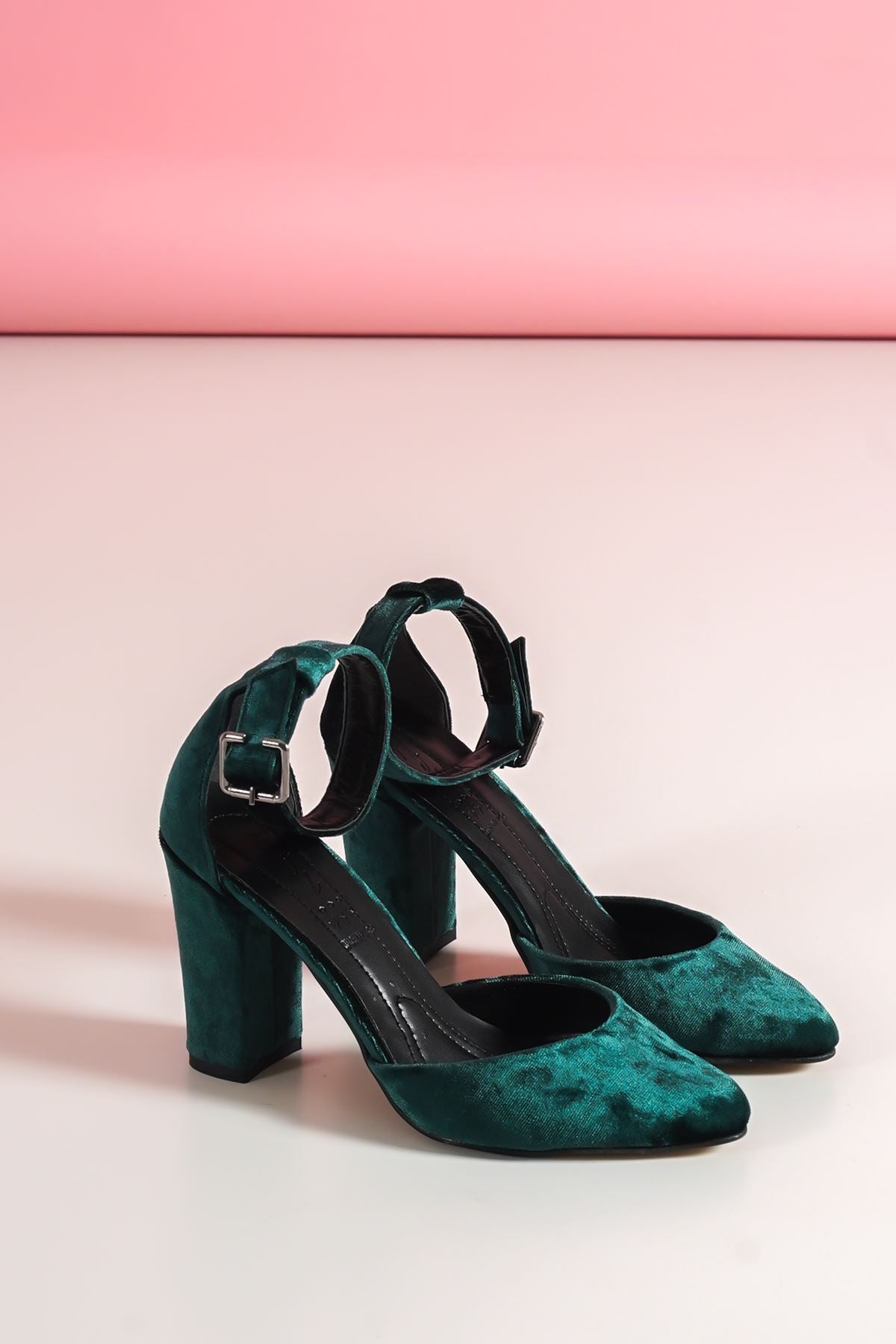 Women's Lole Khaki Velvet Heeled Shoes - STREET MODE ™