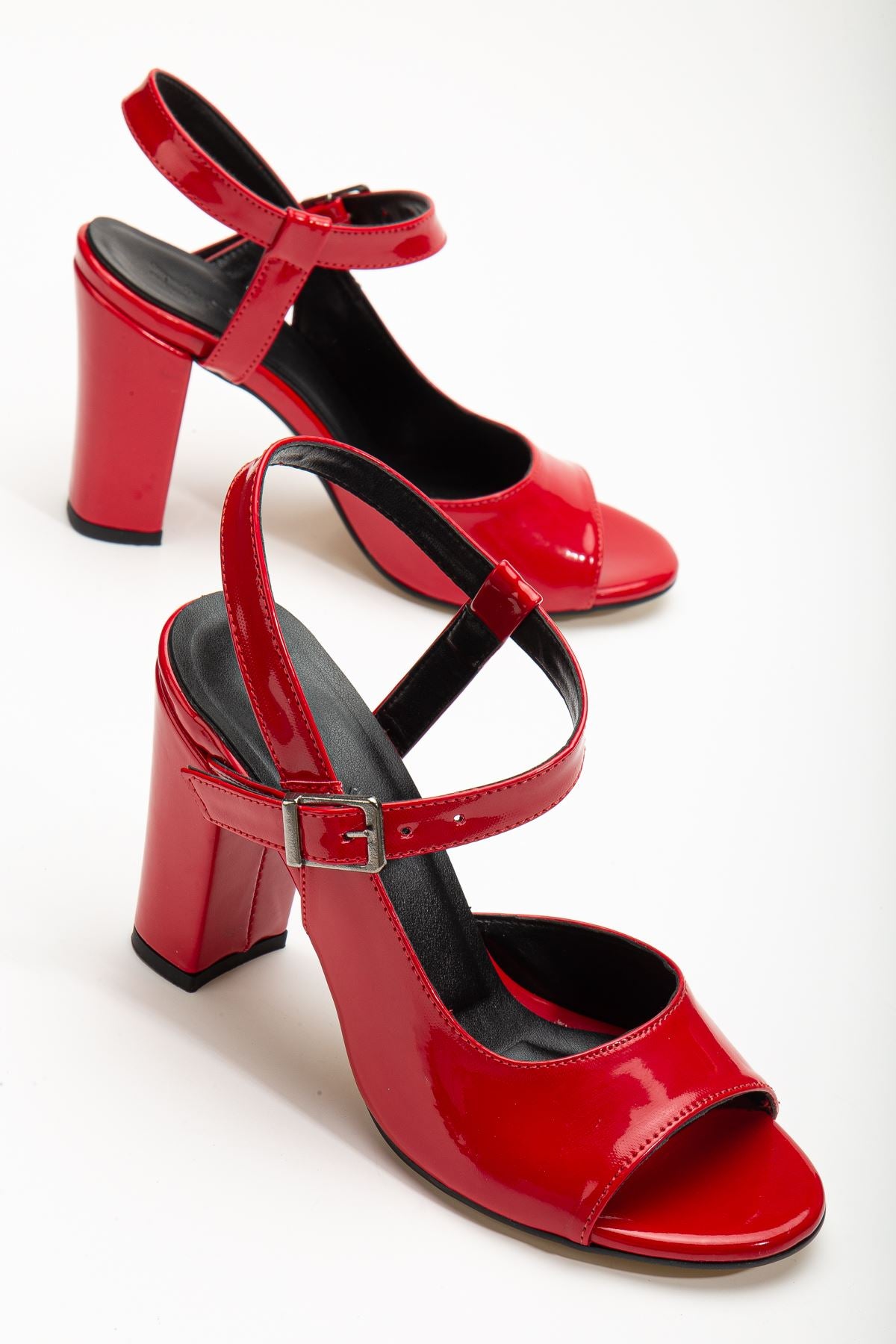 Lovisa Heeled Red Patent Leather Women's Shoes - STREETMODE ™