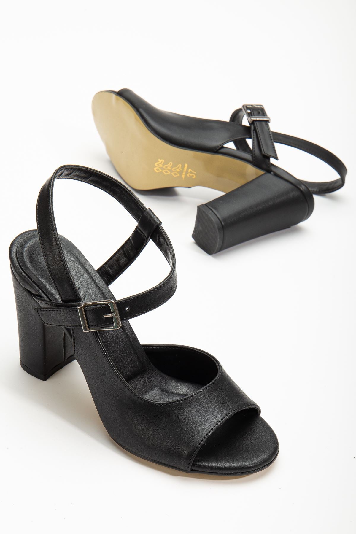 Lovisa Heeled Black Skin Women's Shoes - STREETMODE ™