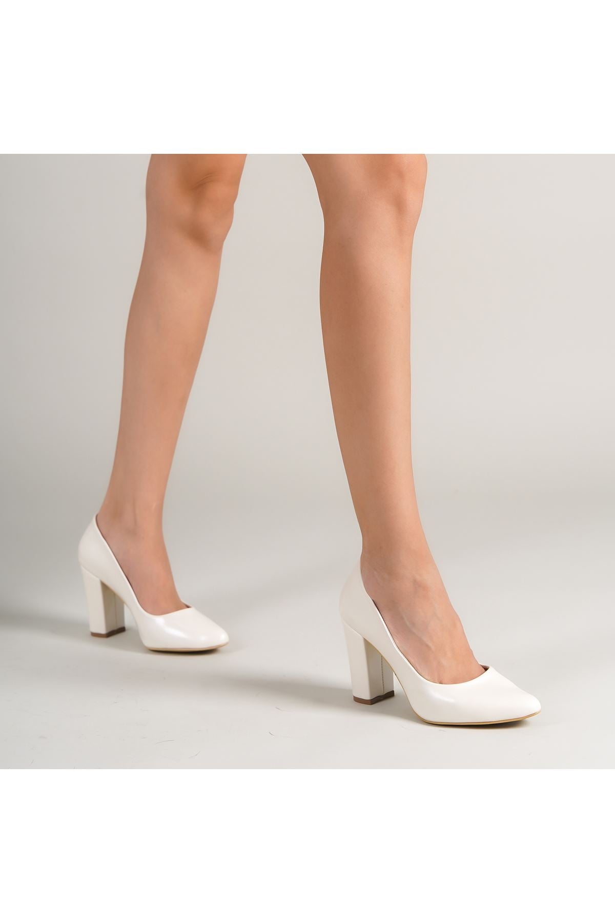 Marry White Pearl Detailed Heeled Women's Shoes - STREETMODE ™