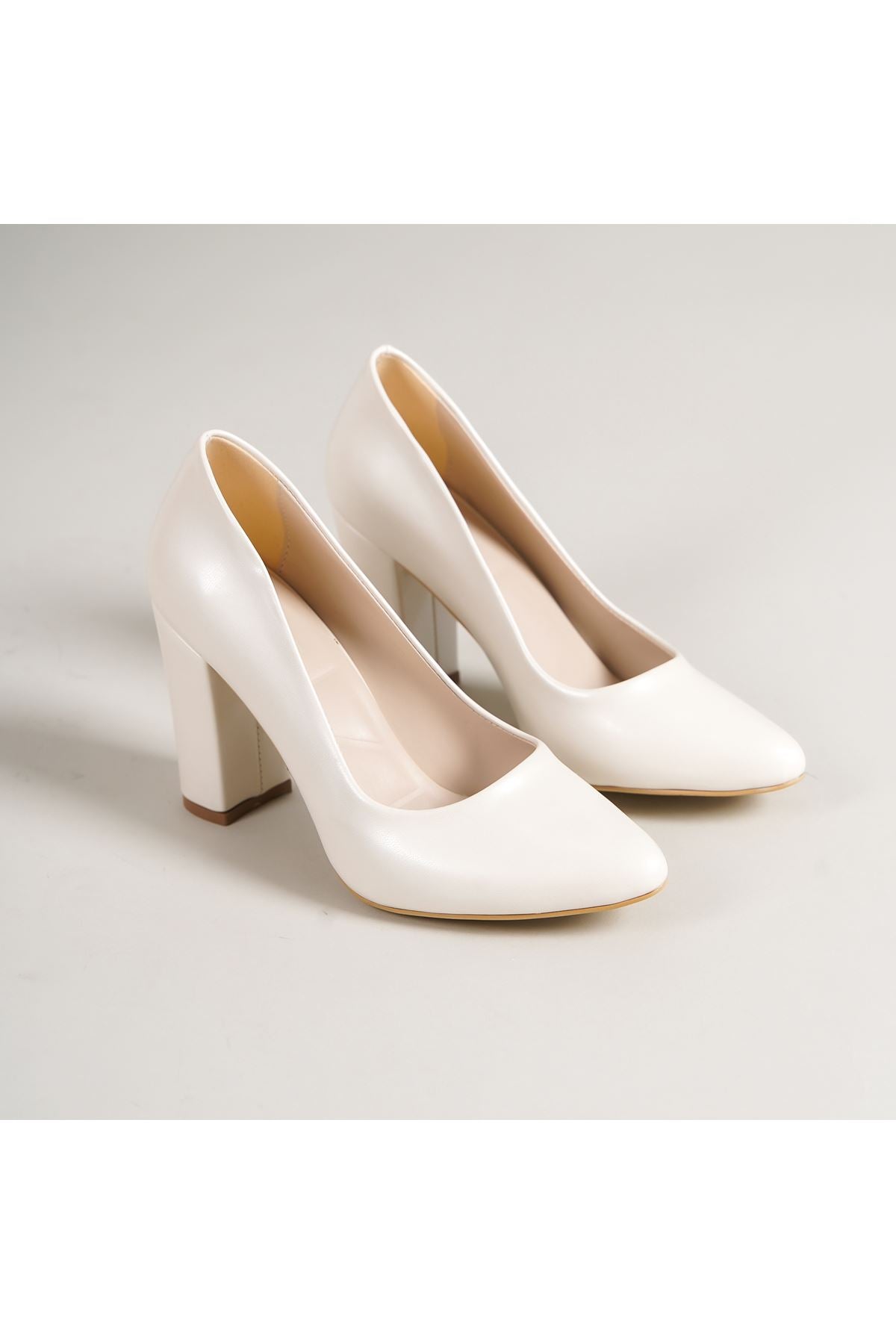 Marry White Pearl Detailed Heeled Women's Shoes - STREETMODE ™