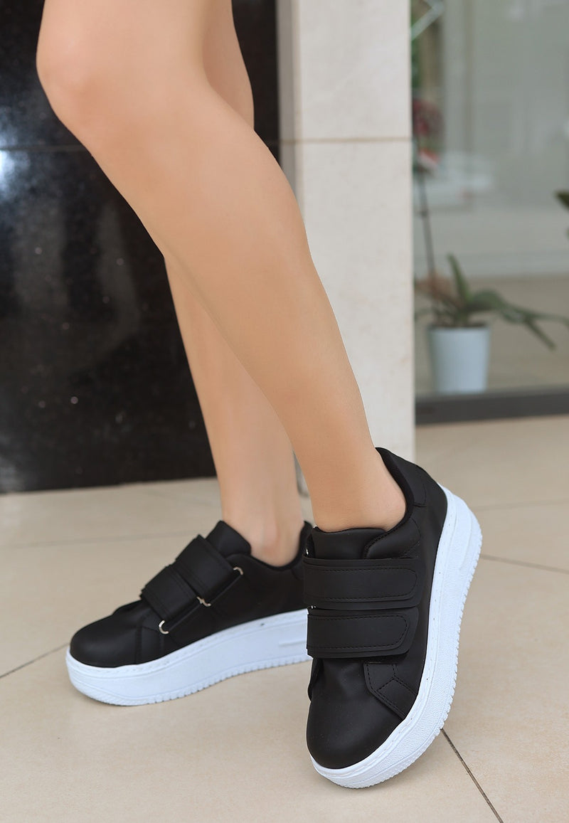 Women's Marx Black Skin White Sole Sports Shoes - STREETMODE ™