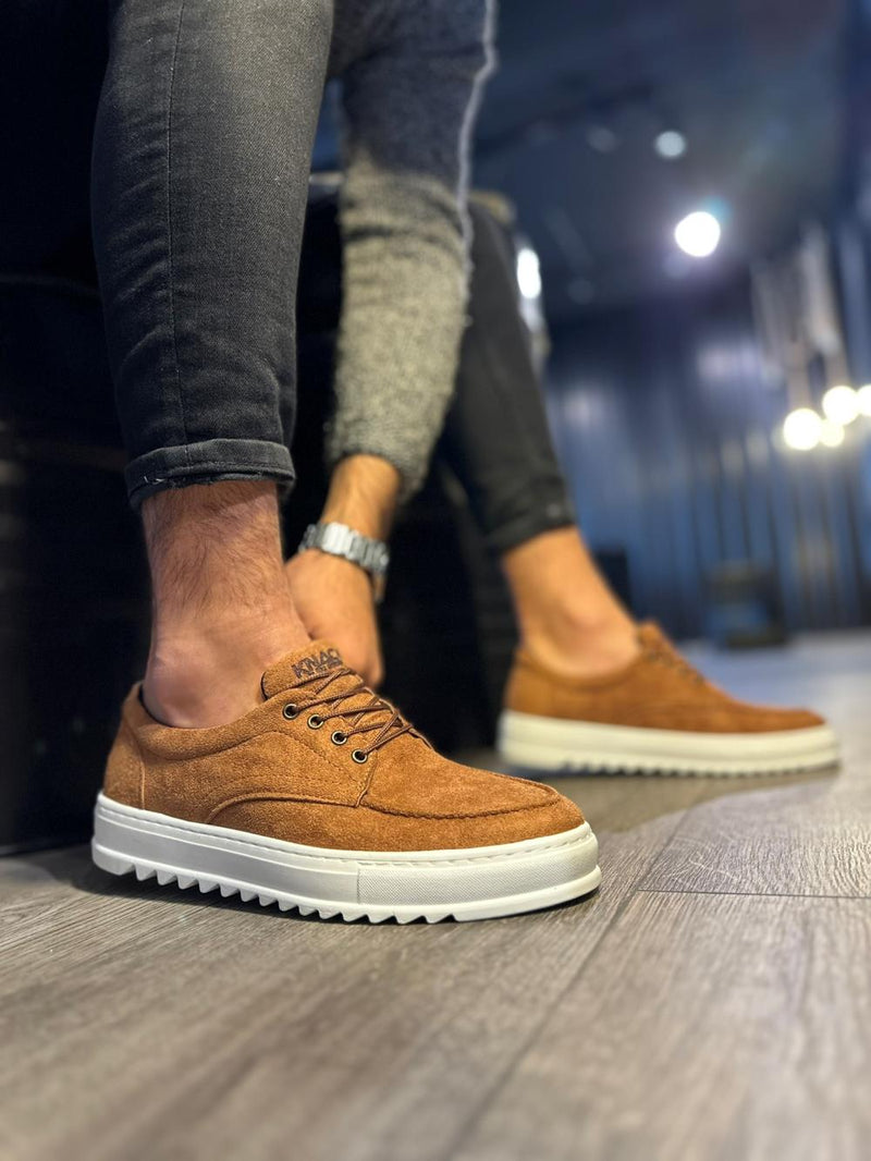 Men Daily Shoes T12 Brown Suede - STREETMODE ™