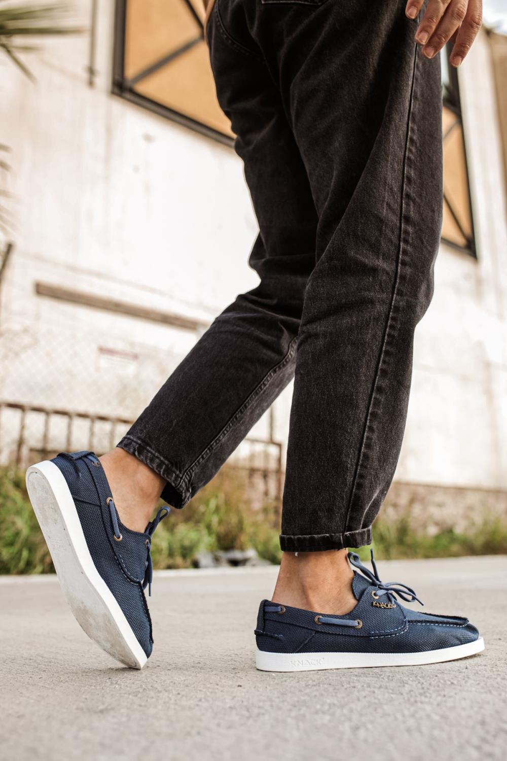 Men's Blue Seasonal Casual Linen Shoes - STREETMODE ™