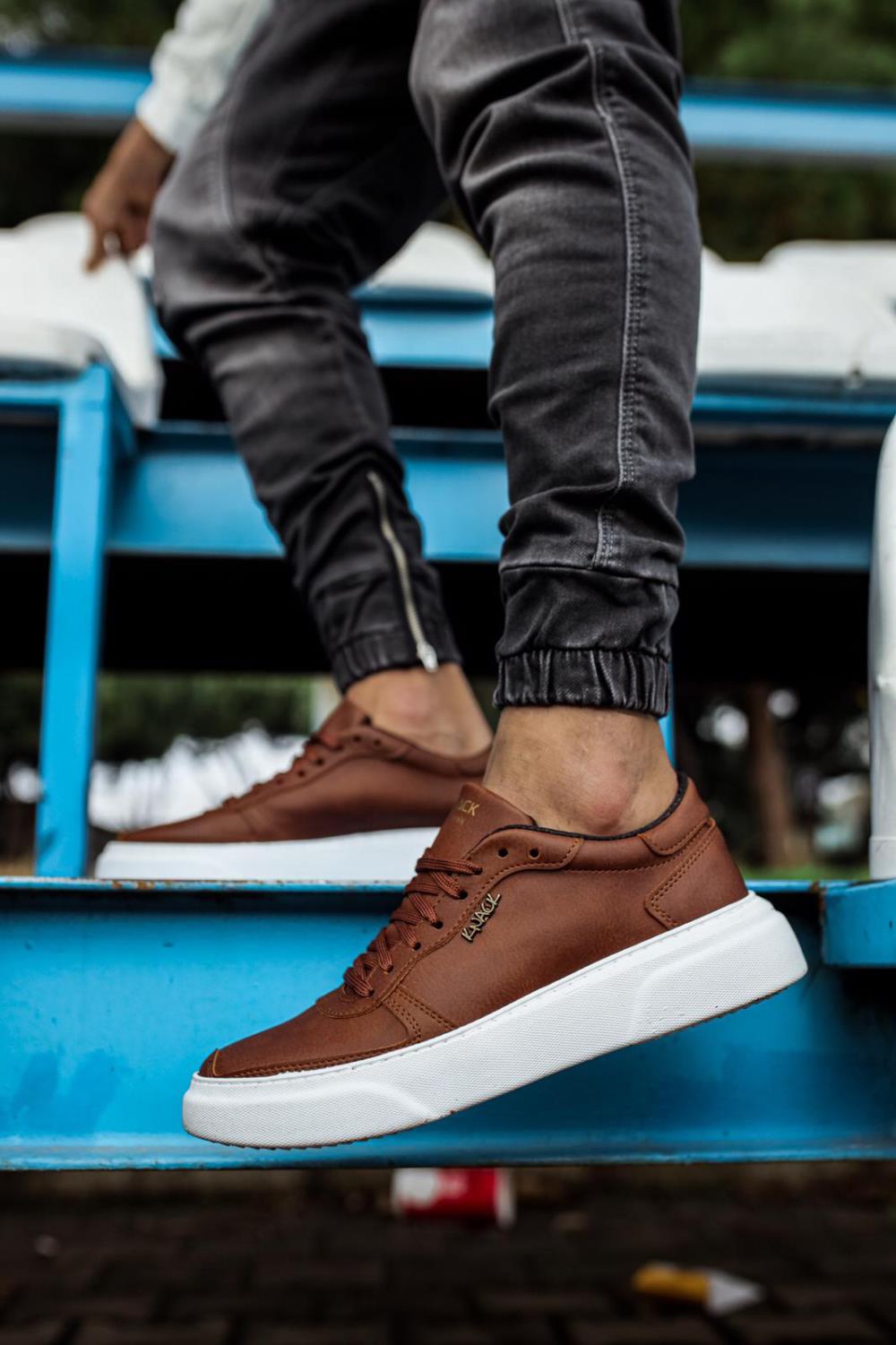 Men's Casual Sneaker Shoes 222 Brown - STREETMODE ™