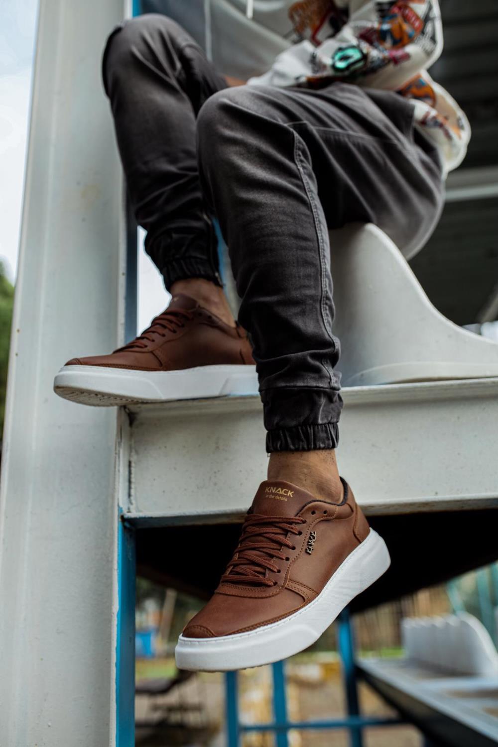 Men's Casual Sneaker Shoes 222 Brown - STREETMODE ™