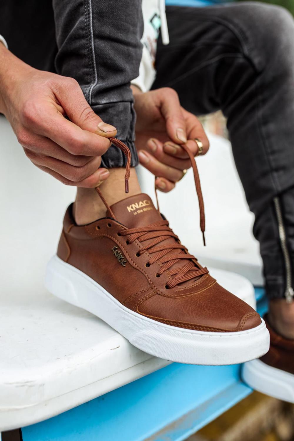 Men's Casual Sneaker Shoes 222 Brown - STREETMODE ™