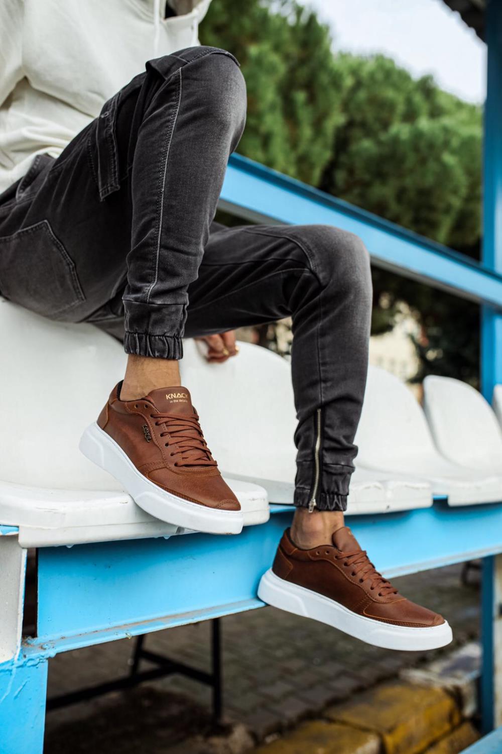 Men's Casual Sneaker Shoes 222 Brown - STREETMODE ™