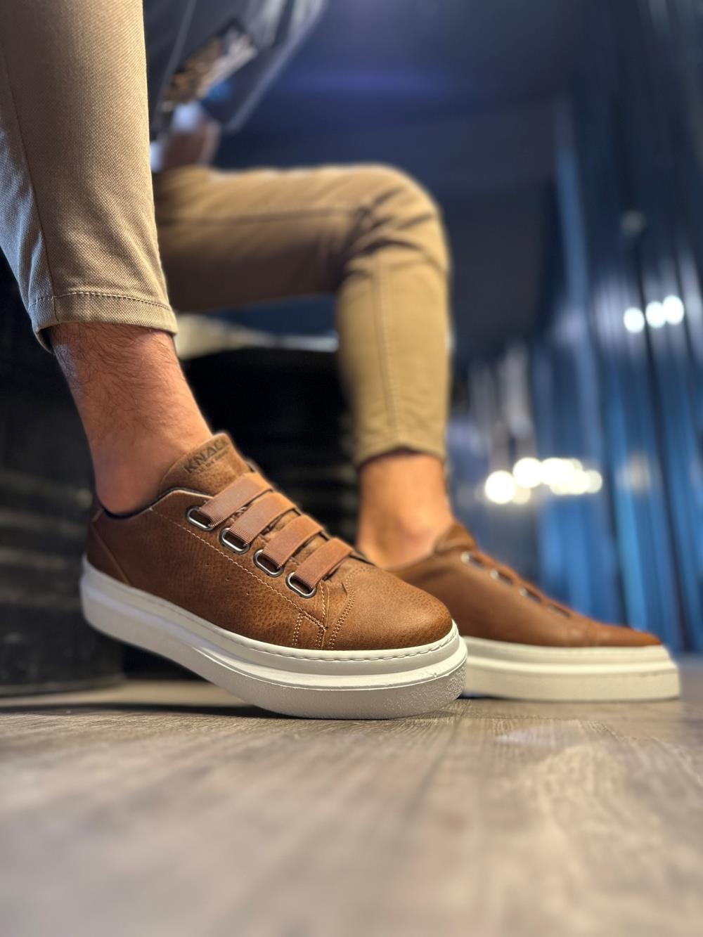 Men's Casual sneakers Shoes 521 Brown - STREETMODE ™