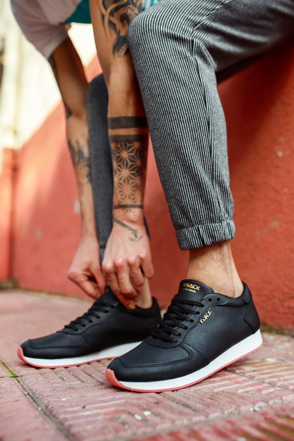 Men's Daily Sneaker Shoes 002 Black - STREETMODE ™