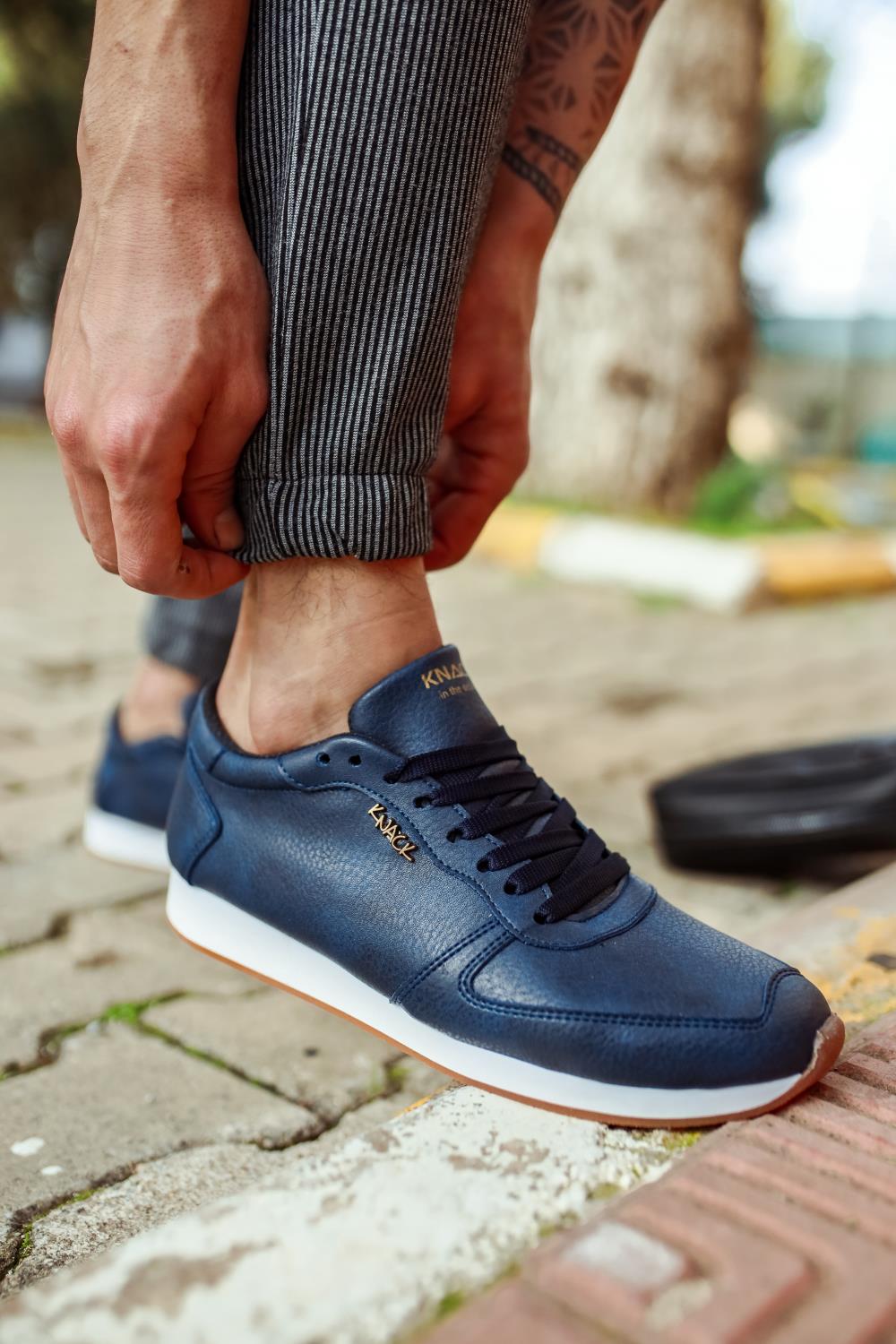 Men's Daily Sneaker Shoes 002 Navy - STREETMODE ™