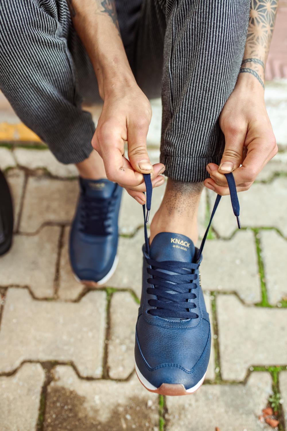 Men's Daily Sneaker Shoes 002 Navy - STREETMODE ™