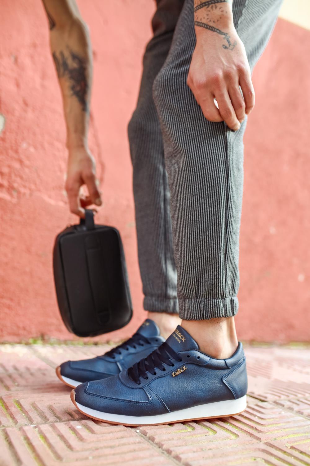 Men's Daily Sneaker Shoes 002 Navy - STREETMODE ™