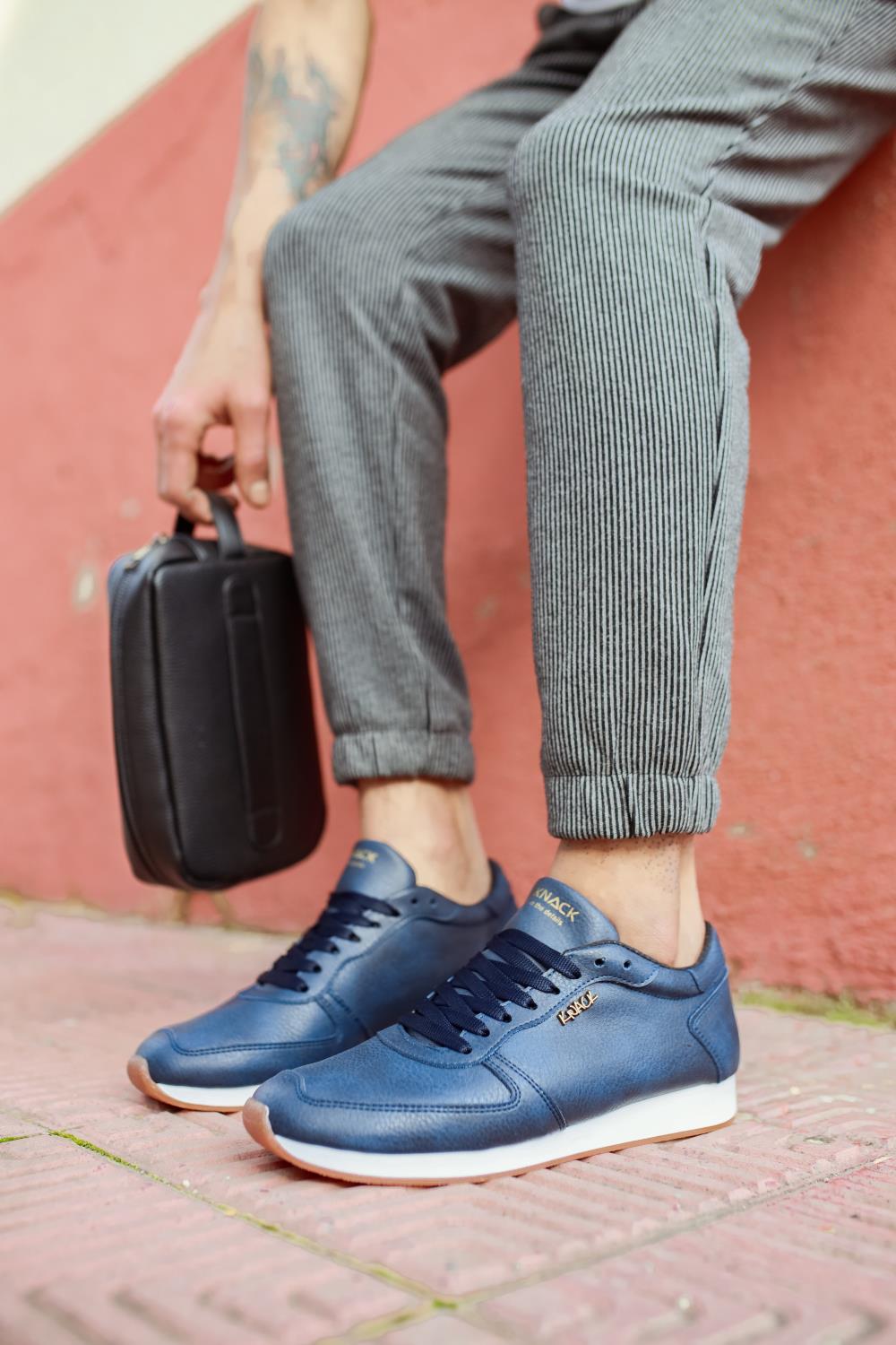 Men's Daily Sneaker Shoes 002 Navy - STREETMODE ™