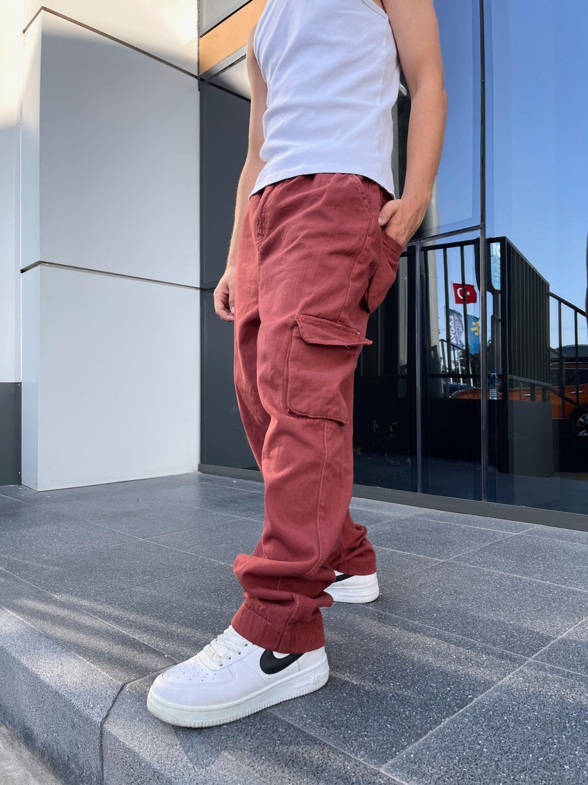 Men's Premium Baggy Cargo Pants Tile - STREETMODE ™