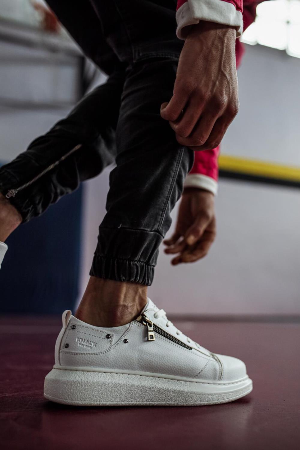Men's Premium High Sole White Casual Sneaker Shoes - STREETMODE ™
