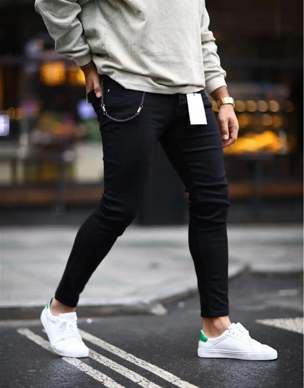Men's Slimfit Black Jeans - STREETMODE ™