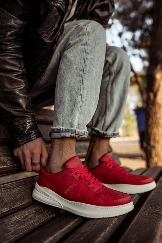 Men's Sneaker Casual Shoes 707 Red - STREETMODE ™