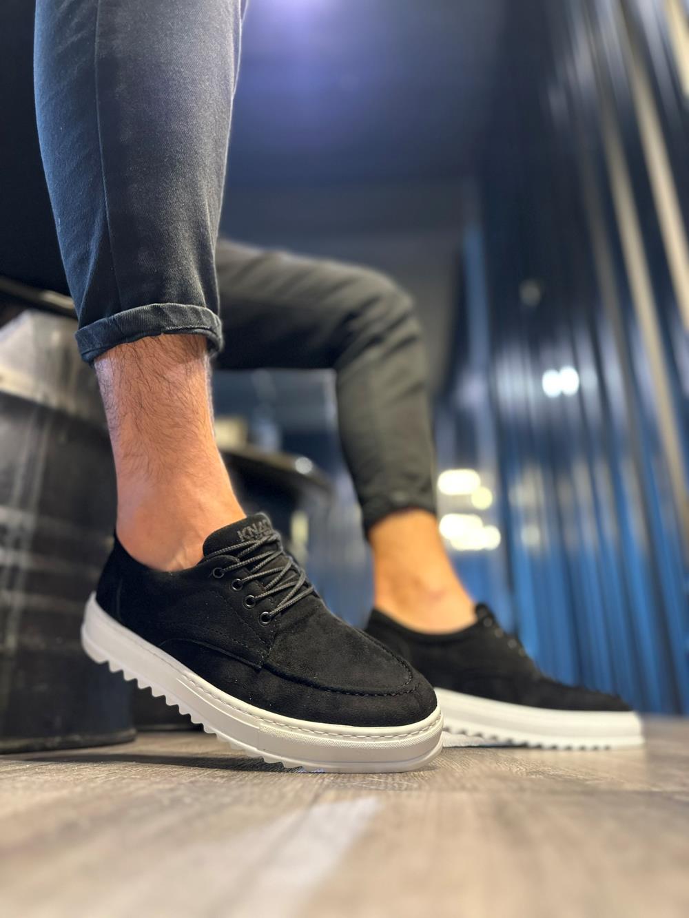 Men's Sneaker Daily Shoe T12 Black Suede - STREETMODE ™