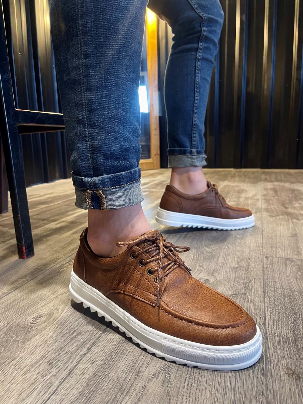 Men's Sneaker Daily Sneaker Shoes T12 Brown - STREETMODE ™