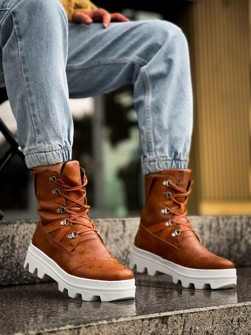 Men's Sports Boots B14 Brown - STREETMODE ™