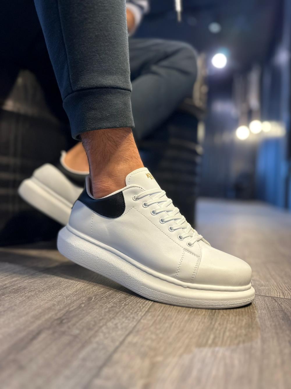 Men's White High Sole Casual Sneaker Sports Shoes - STREETMODE ™