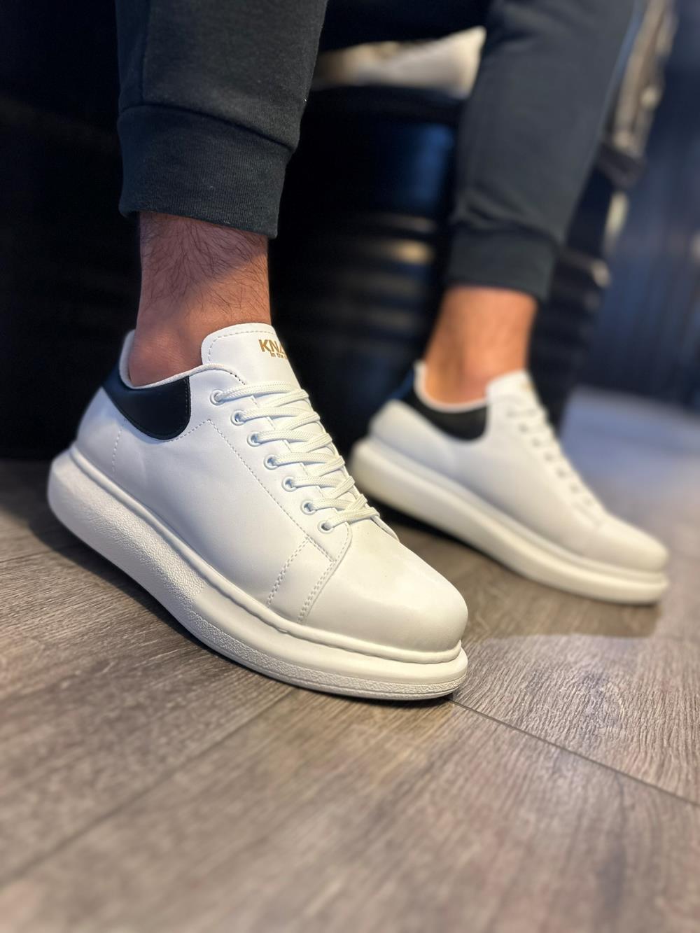 Men's White High Sole Casual Sneaker Sports Shoes - STREETMODE ™