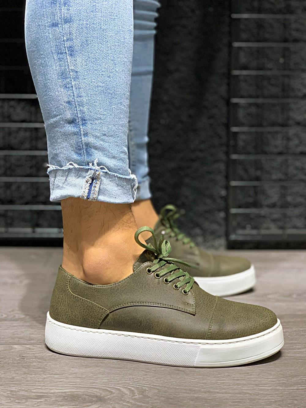 Men Sneaker Casual Shoes 050 Khaki - STREETMODE ™