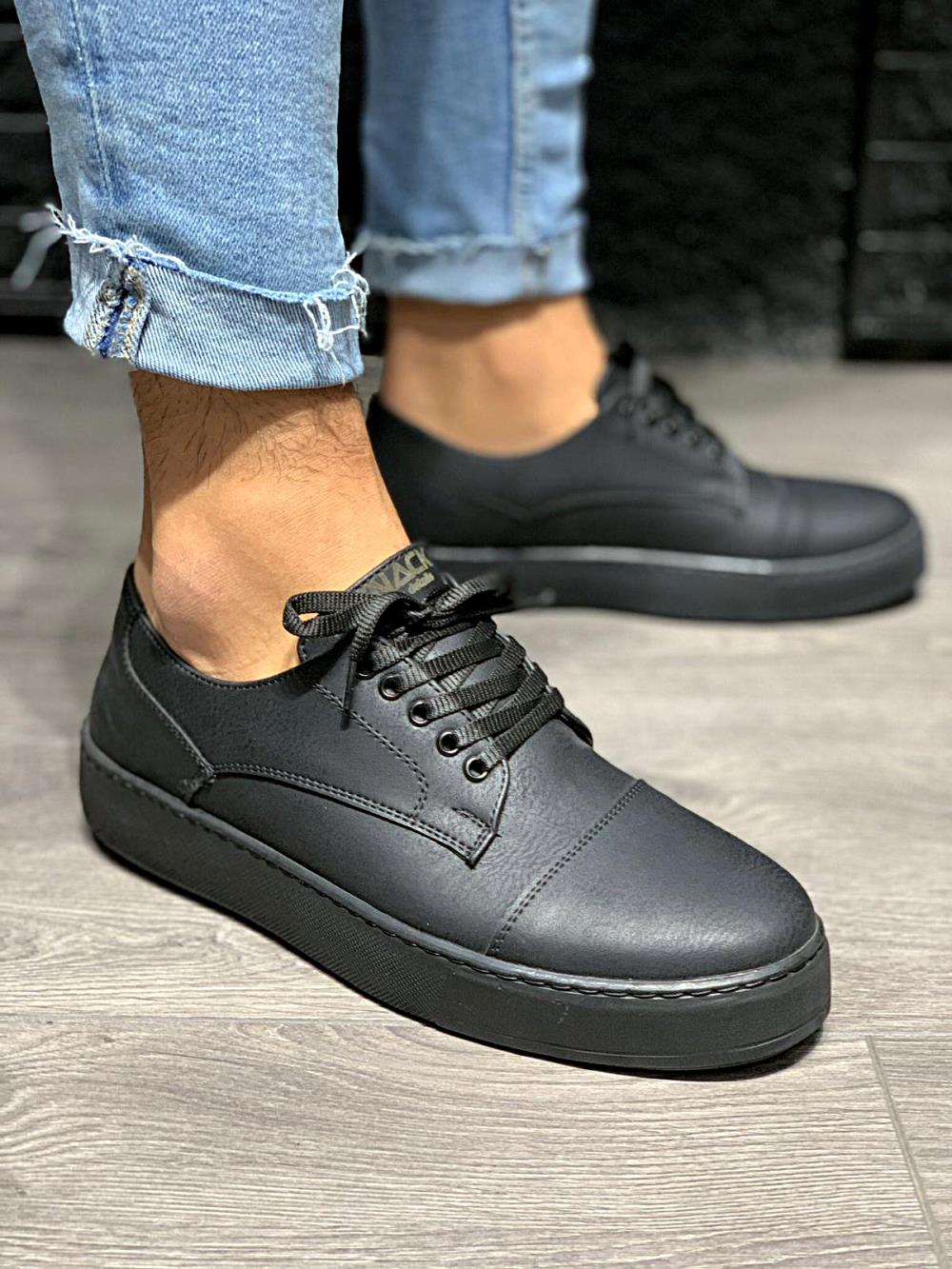 Men Sneaker Casual Shoes 055 Full Black - STREETMODE ™