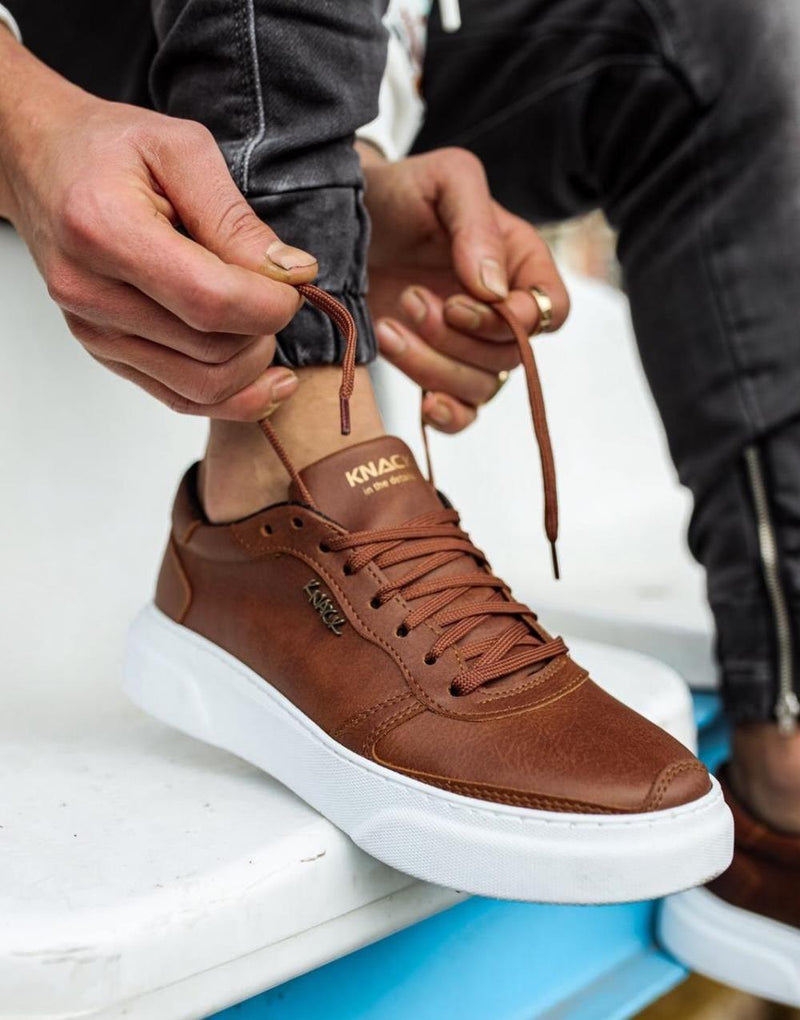 Men's Casual Sneaker Shoes 222 Brown - STREETMODE ™