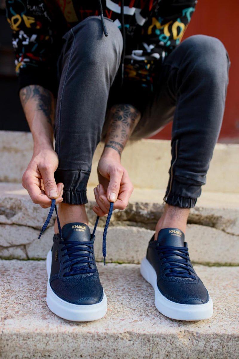 Mens Casual Sneaker Shoes 222 Navy - STREETMODE ™