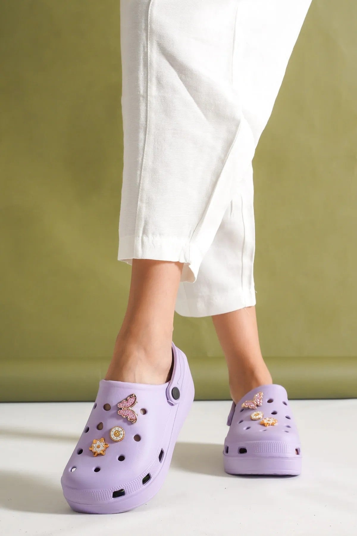 Women's Mima Lilac Wedge Heel Slippers