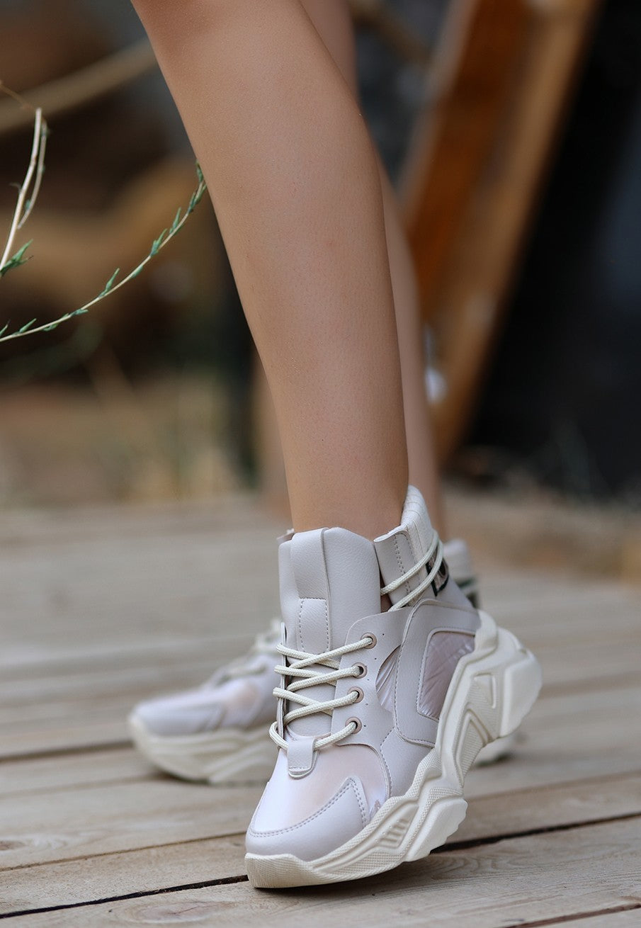 Women's Nolli Skin Laced Sneakers Boots - STREETMODE ™