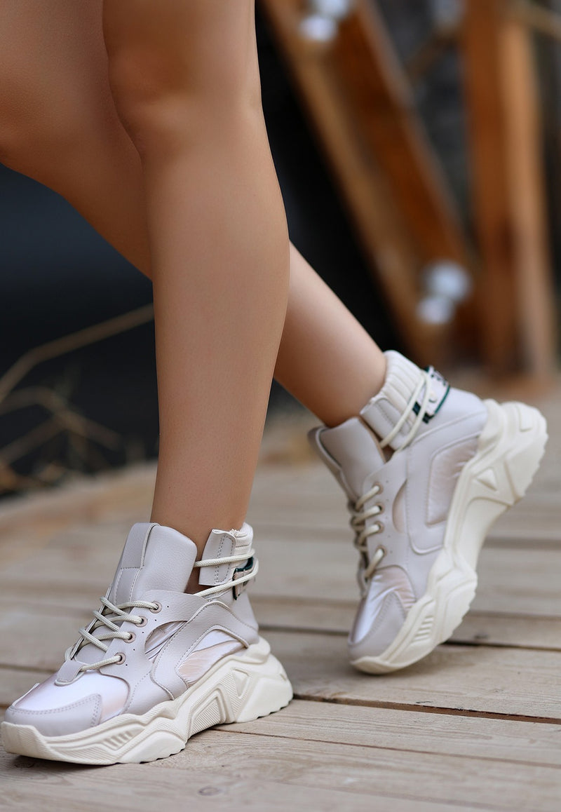 Women's Nolli Skin Laced Sneakers Boots - STREETMODE ™