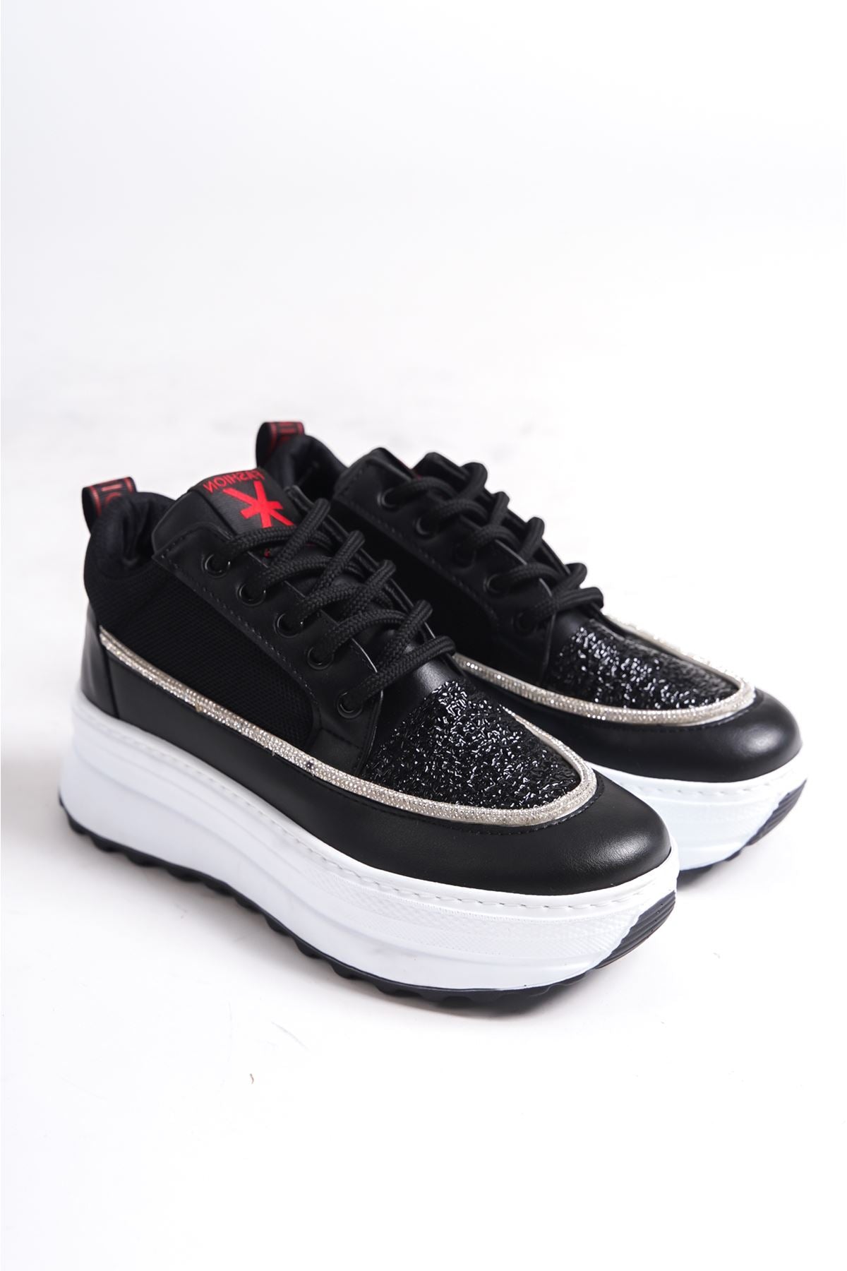 Oneo Black White Women's Sneakers Shoes