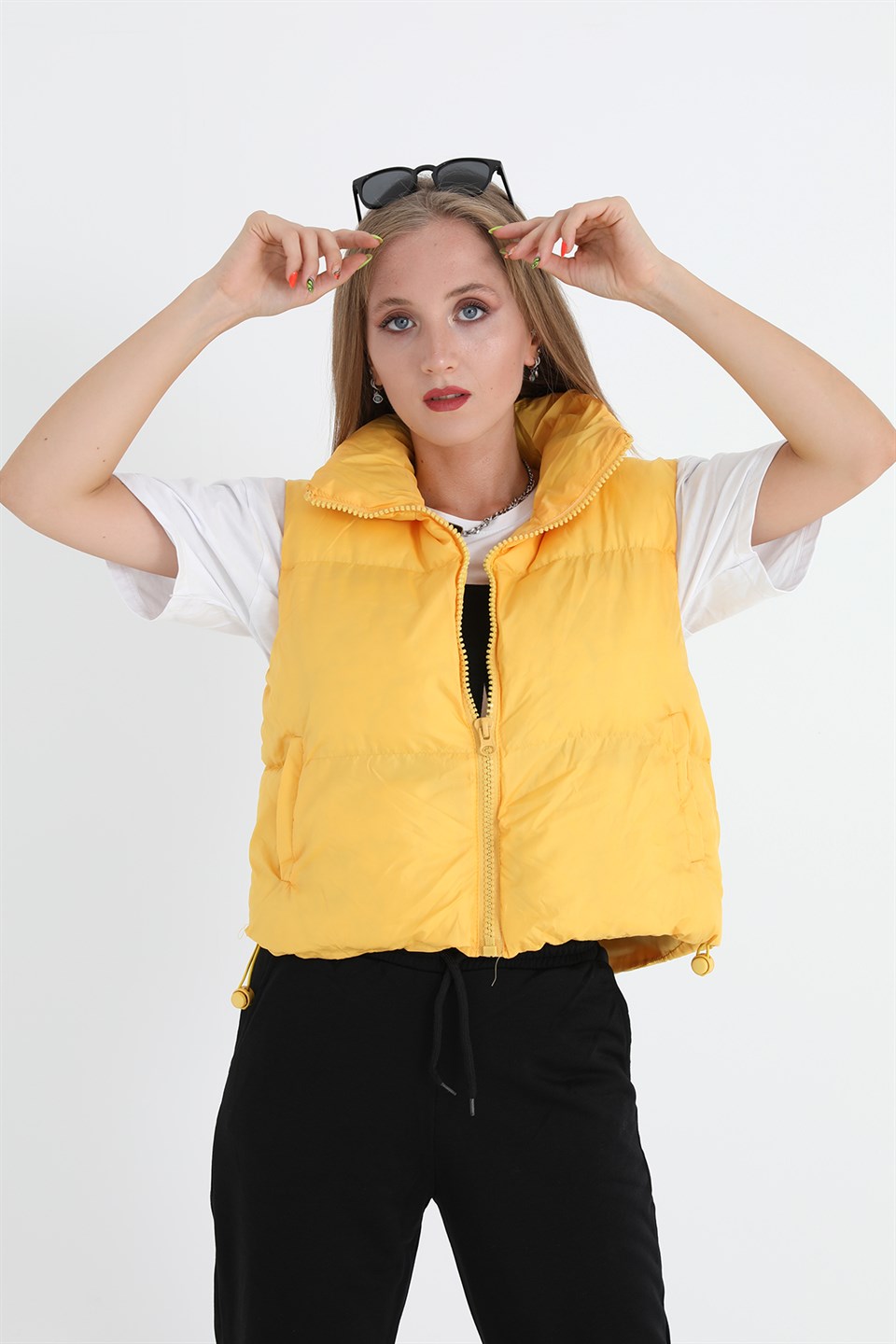 Zippered Parachute Fabric Women's Vest - STREETMODE ™
