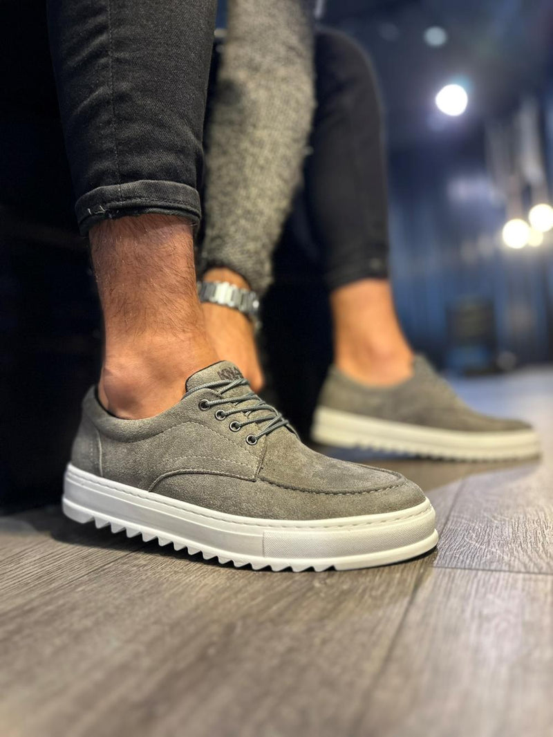 Original Design Design Men's Grey Suede Casual Sneaker Shoes - STREETMODE ™