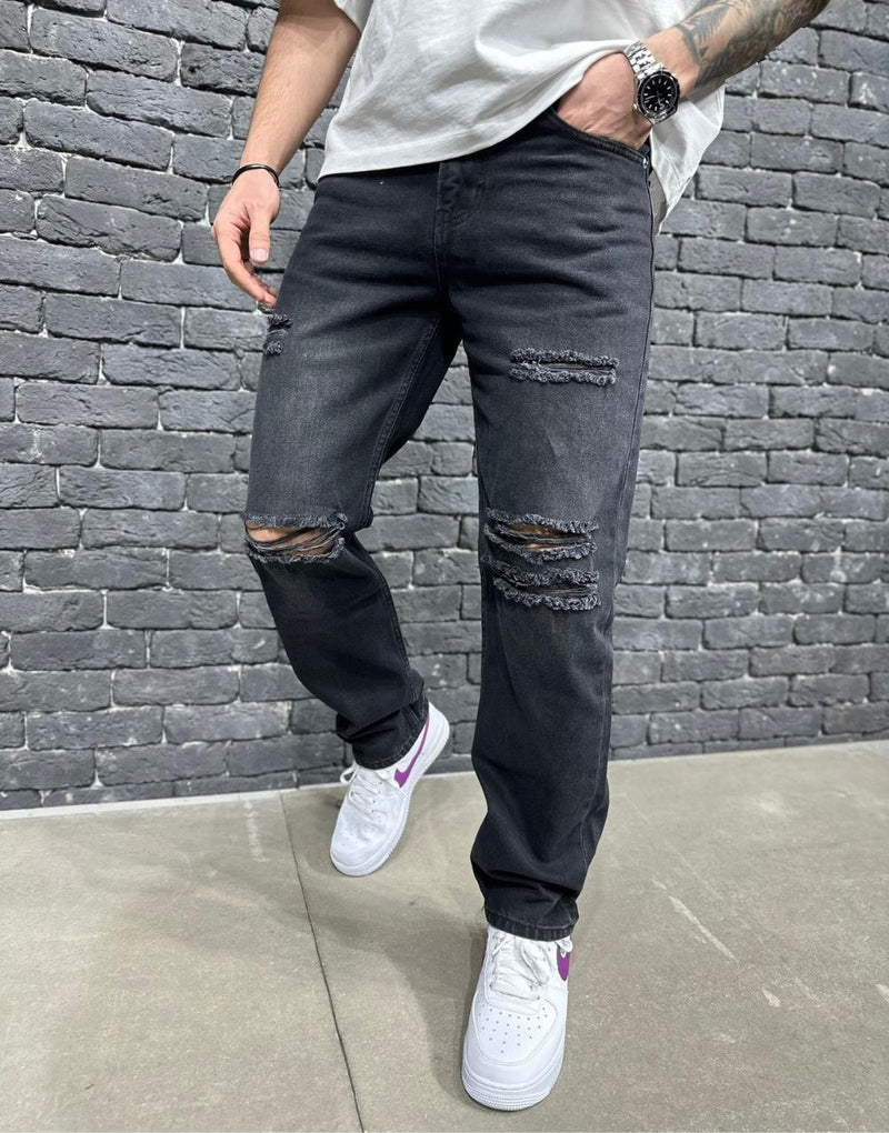 Premium Men's Baggy Distressed Jeans - STREETMODE ™