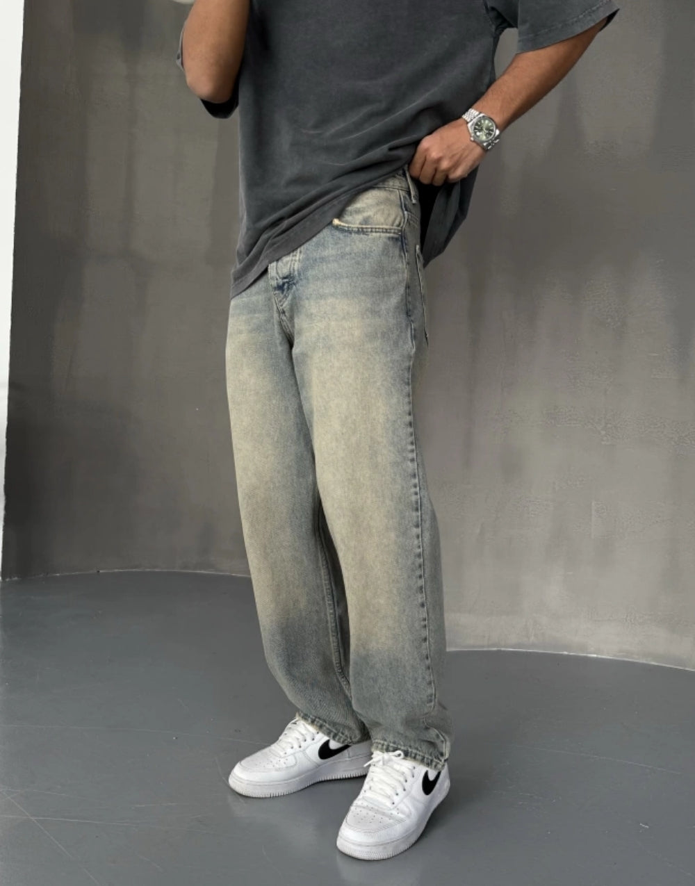 Men's Premium Baggy Distressed Jeans