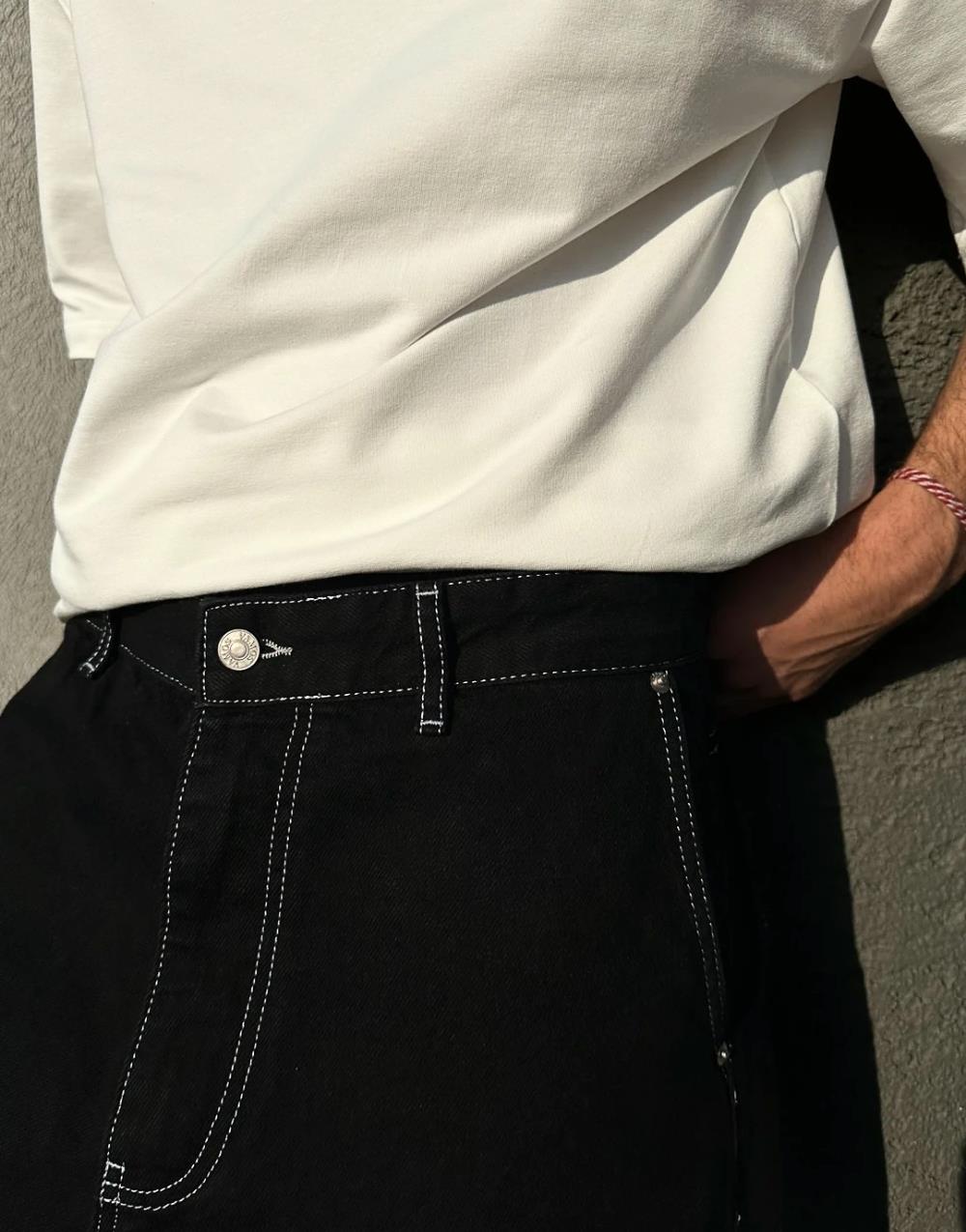 Men's Premium Baggy Long Denim Shorts - STREETMODE ™