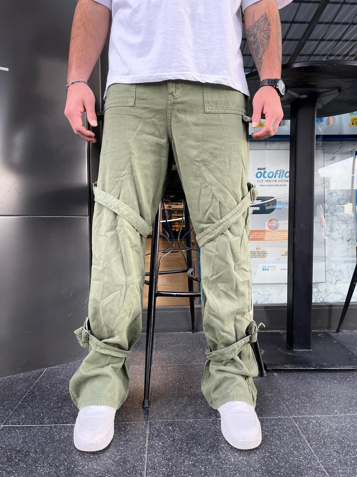 Premium Banded Galaxy Patch Men's Baggy Trousers