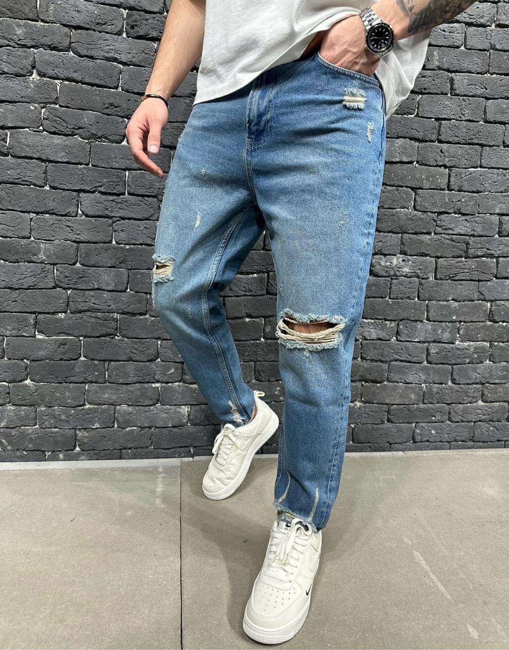 Premium Boyfriend Distressed Men's Jeans - STREETMODE ™