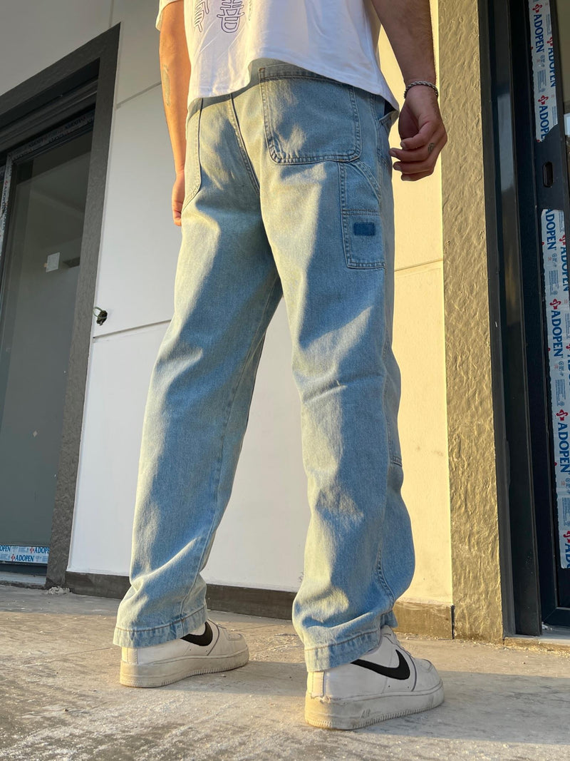 Men's Premium Cross Patchwork Baggy Jeans - STREETMODE ™