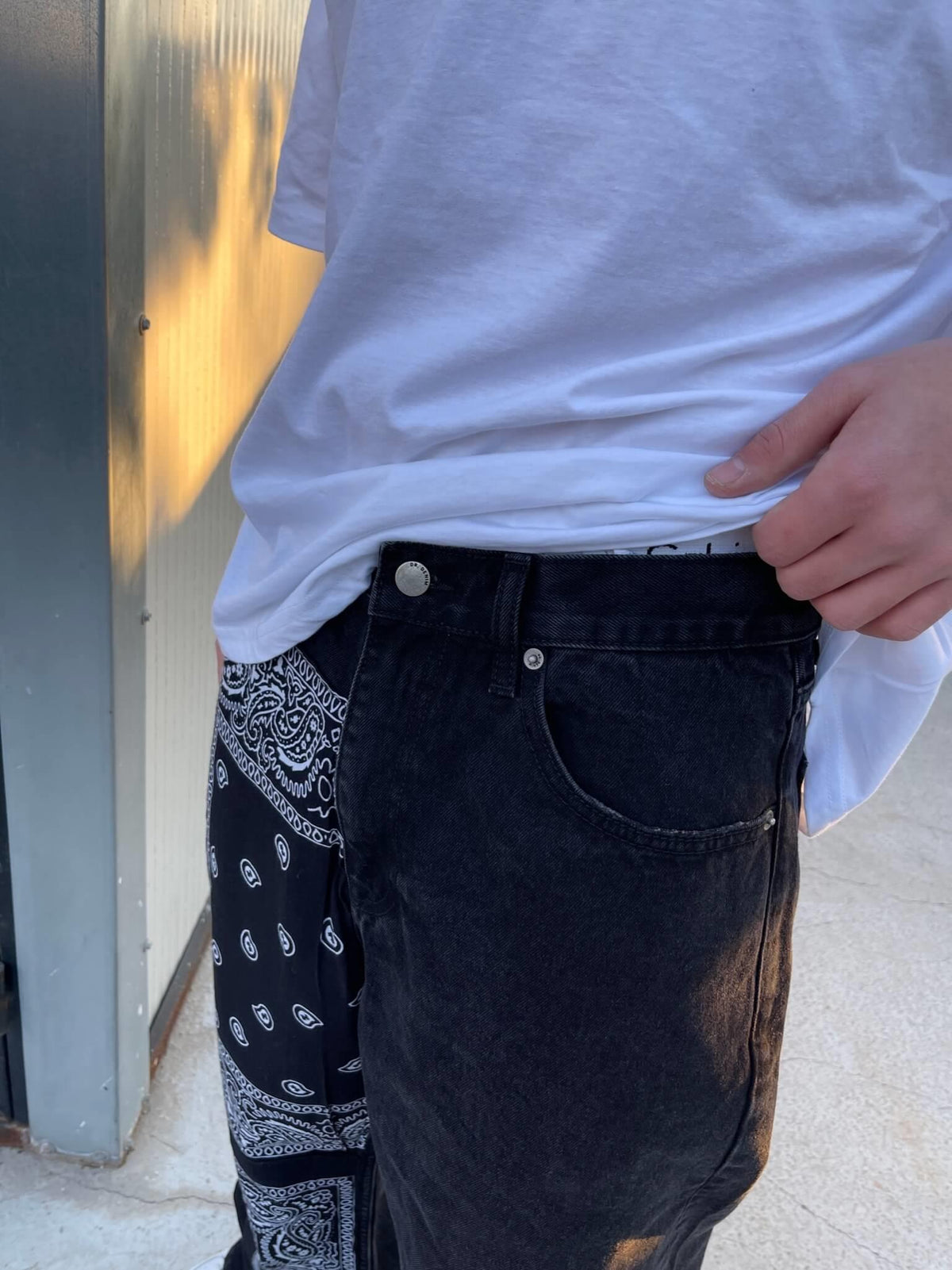 Men's Premium Designer Bandana Patched Jeans - STREETMODE ™